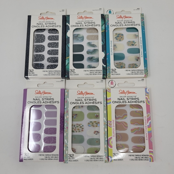 Sally Hansen Other - Bundle Of 6 Sally Hansen Salon Effects Nail Strips 32‎ Strips Per Pack Manicure